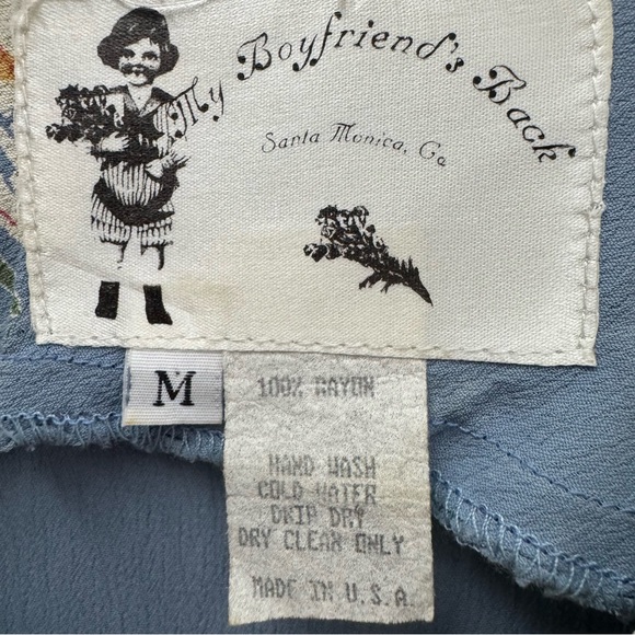 Boho Floral Ruffle Tiered Maxi Dress My Boyfriend’s Back Womens M - Picture 8 of 10